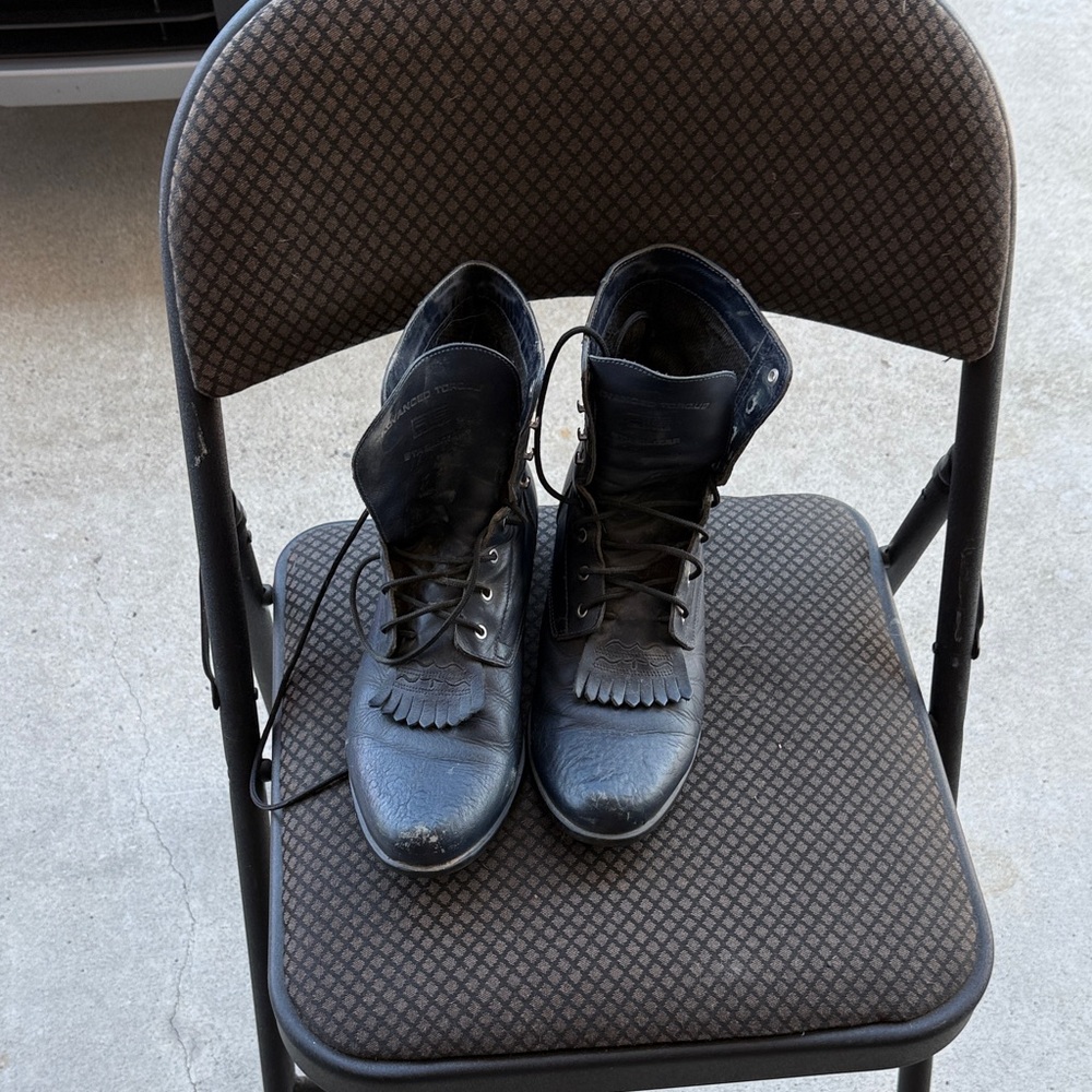 Ariat Black Leather Heeled Boots